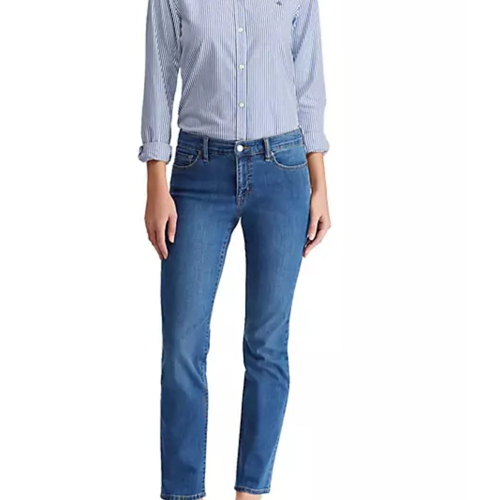 Light-Wash Modern Straight Curvy Jean Lauren Ralph